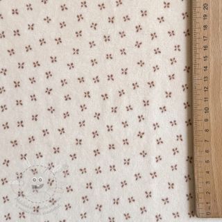 Kojenecký plyš Small flowers light salmon