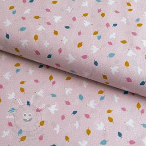 Bavlněná látka Little birds powder