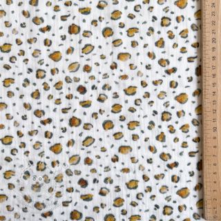 Dvojitá gázovina/mušelín Skin white digital print