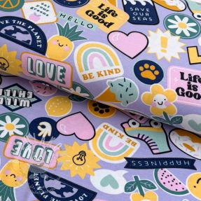 Úplet Patches and stripes lilac