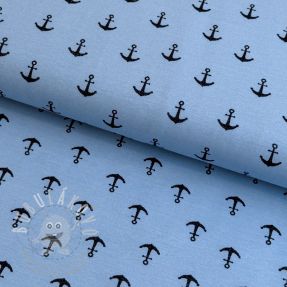 Úplet GLITTER Anchor light blue