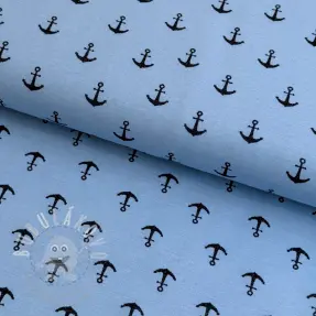 Úplet GLITTER Anchor light blue