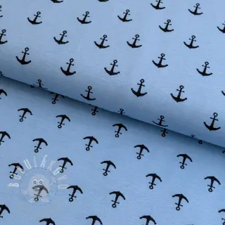 Úplet GLITTER Anchor light blue