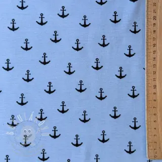 Úplet GLITTER Anchor light blue