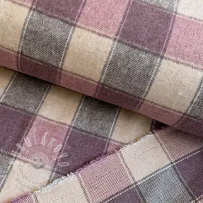 Látka na dámský kostým YARN DYED BRUSHED Check blush