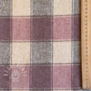 Látka na dámský kostým YARN DYED BRUSHED Check blush