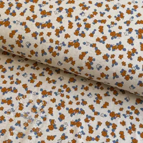 Úplet se lnem Small flowers naturals