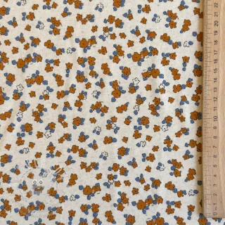 Úplet se lnem Small flowers naturals