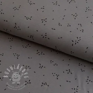 Úplet GLITTER Stripes rock grey