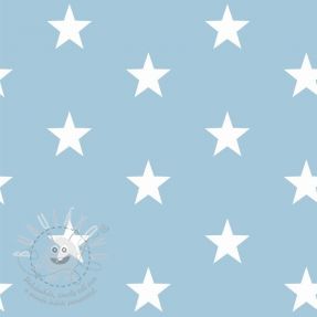 Bavlněná látka Stars light blue