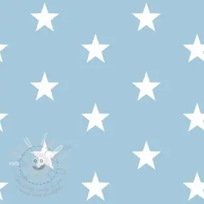 Bavlněná látka Stars light blue