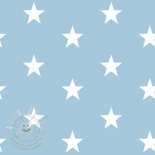 Bavlněná látka Stars light blue