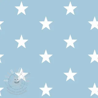 Bavlněná látka Stars light blue