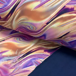 Softshell zimní Liquid metal pink digital print