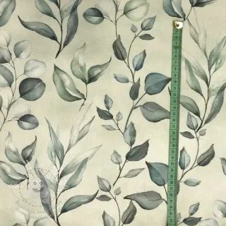 Dekorační látka s teflonovou úpravou HANDPAINT PLANT LOVER