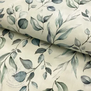 Dekorační látka s teflonovou úpravou HANDPAINT PLANT LOVER