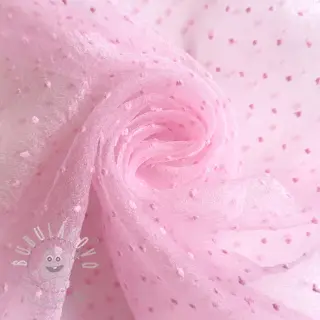 Tyl na TUTU DOTS pink