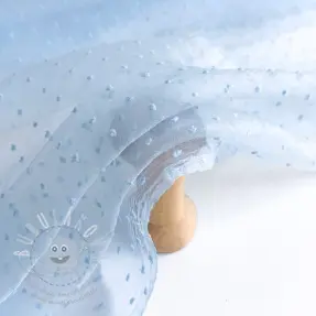 Tyl na TUTU DOTS light blue