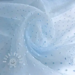 Tyl na TUTU DOTS light blue