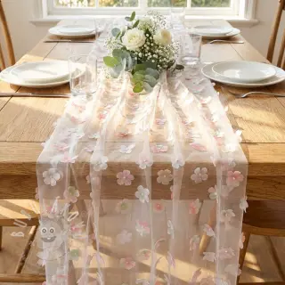 Tyl na TUTU RETRO Flowers lavender