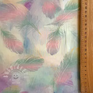 Bavlněná látka VOILE Feathers digital print