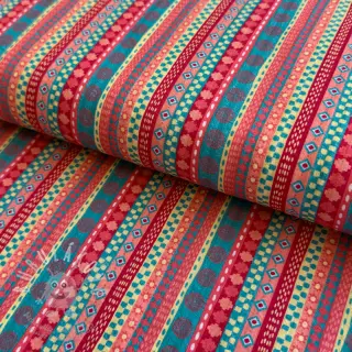 Bavlněná látka Bubble Stripe design A digital print