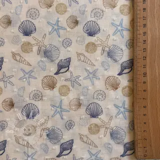 Bavlněná látka DOBBY Shells digital print