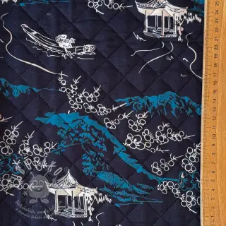 Bavlněná látka QUILT DOUBLE SIDED Square design B