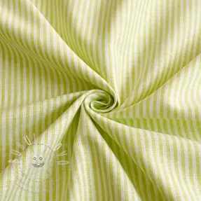 Len s bavlnou Stripe lime