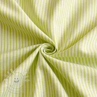 Len s bavlnou Stripe lime