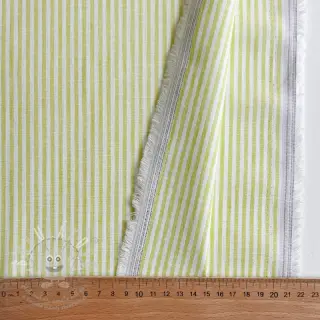 Len s bavlnou Stripe lime