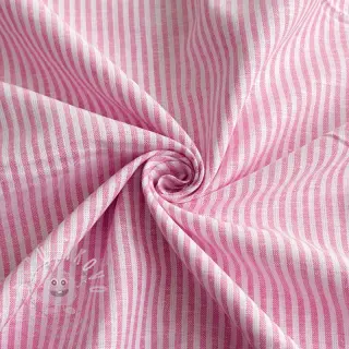 Len s bavlnou Stripe fuchsia