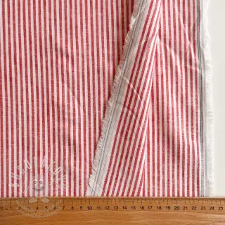 Len s bavlnou Stripe red