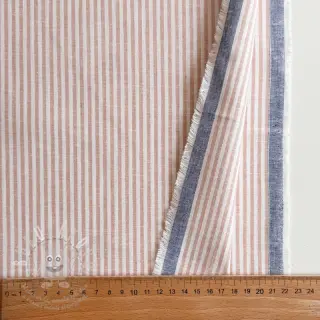 Len s bavlnou Stripe rose