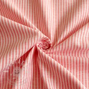 Len s bavlnou Stripe salmon