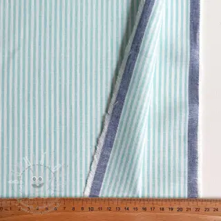 Len s bavlnou Stripe mint