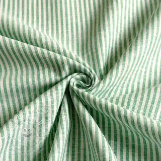 Len s bavlnou Stripe dark green