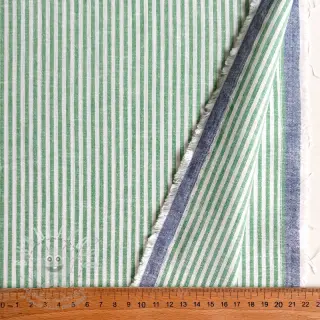 Len s bavlnou Stripe dark green