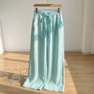 Len s bavlnou Stripe mint