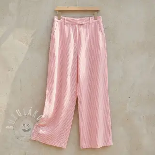 Len s bavlnou Stripe salmon