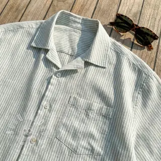 Len s bavlnou Stripe pastel green