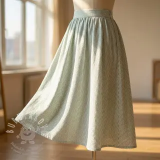 Len s bavlnou Stripe pastel green
