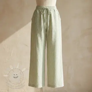 Len s bavlnou Stripe green