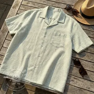 Len s bavlnou Stripe green