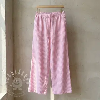 Len s bavlnou Stripe fuchsia