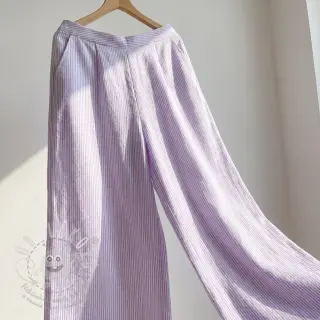 Len s bavlnou Stripe purple
