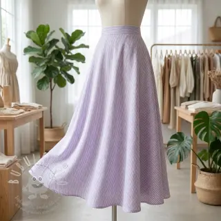 Len s bavlnou Stripe purple