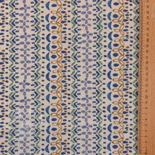 Dekorační látka Linenlook Blue pattern digital print
