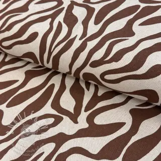 Dekorační látka Linenlook Animal dark brown