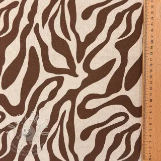 Dekorační látka Linenlook Animal dark brown